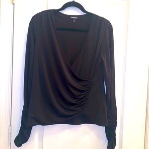 Express - Cocktail Black Elegant Blouse